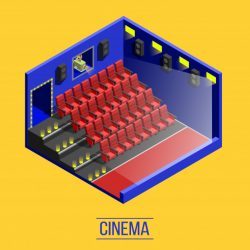 Isometric movie theater