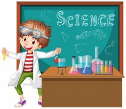 Scientist working with science tools in lab