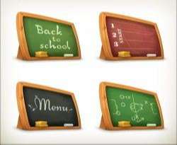 School blackboard vector