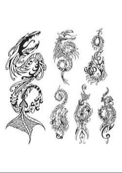 Sketch tattoo silhouette vector