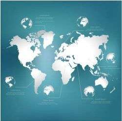 Globes Backgrounds Set 4 vector graphics