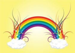 Rainbow Clouds design vector