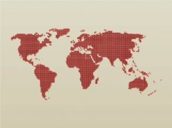 Dotted World Map vector