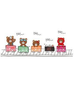 bear and friends doodle vector