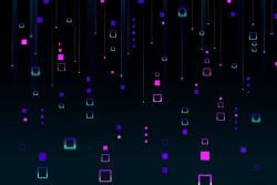 Abstract pixel rain background