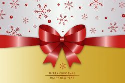 Christmas ribbon background