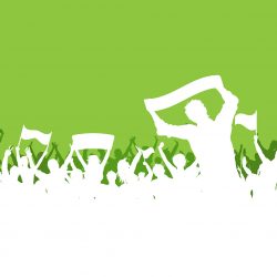 Football crowd background