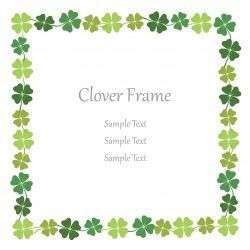 Four-leaf clover square frame