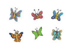Cartoon Butterfly Vector Series