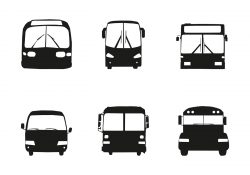 Free Vector Bus Car Silhouette Front