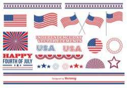 Independence Day Vector Elements