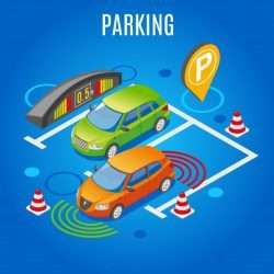 Isometric parking colored