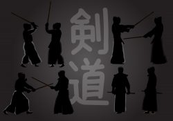 Kendo Action Silhouette
