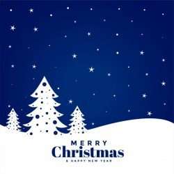 Merry christmas and happy new year greeting card