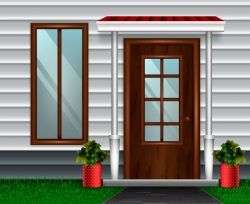 Modern house door composition
