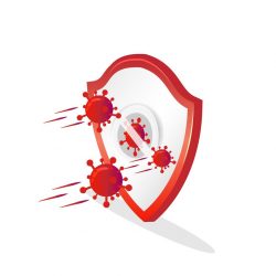 Shield protecting from coronavirus
