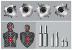 shoot camp and bullet hole