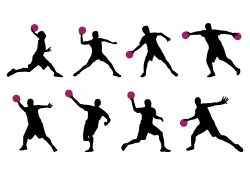 Silhouette Of Dodge Ball Player