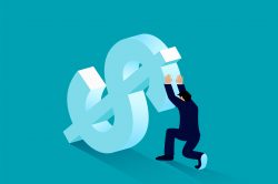 Businessmen are trying to push forward the Dollar icon