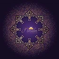 Decorative Ramadan background with confetti