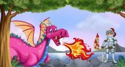 Dragon and knight