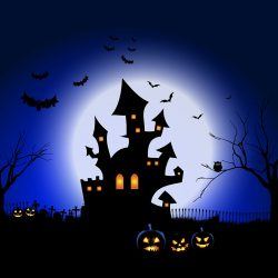 Halloween spooky landscape