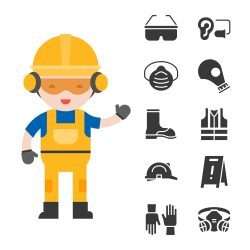 industrial security and protective equipment for worker