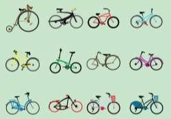 Set Of Various Kinds Of Bicycle