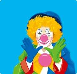 Cartoon Circus Clown Vector