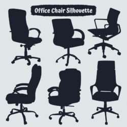Collection of office chair silhouettes
