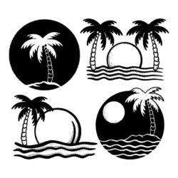 Collection set beach logo