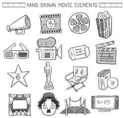 16 creative hand-painted movie element