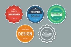 Flat Style Vector Badges