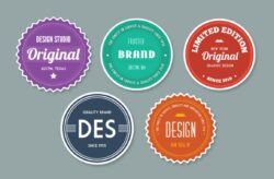 Flat Style Vector Badges 01