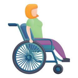 Girl in wheelchair vector