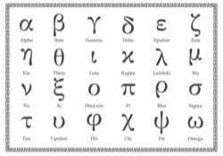 Greek Alphabet Lowercase Vector