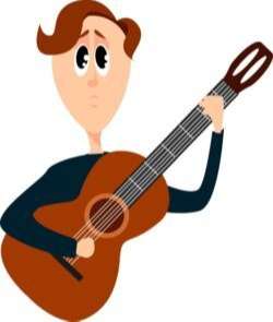 Guitar player illustration