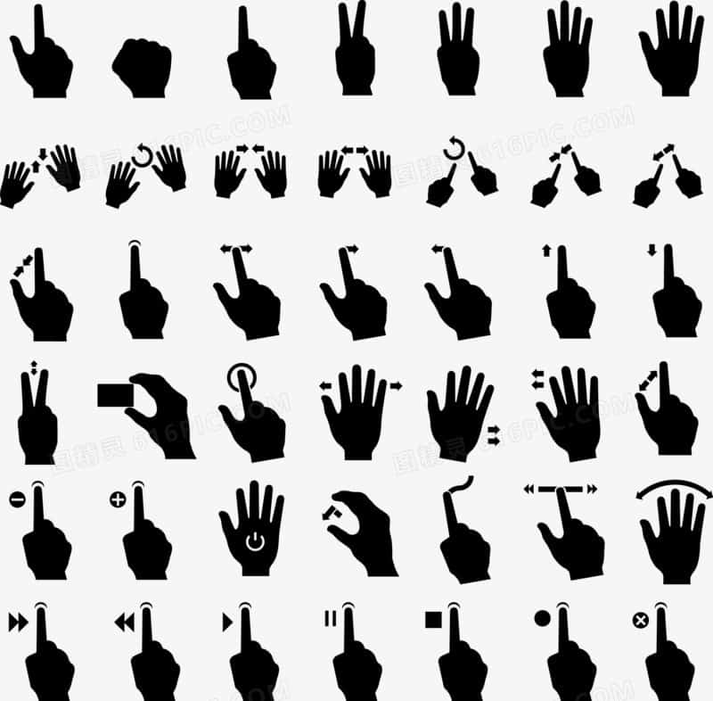 Hand gesture vector