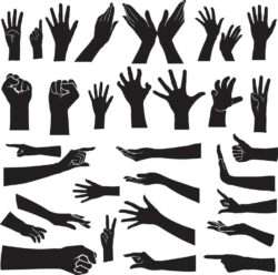 hand silhouette collection