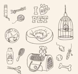 14 hand-painted pet and pet supplies