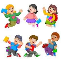 Happy children cartoon vector