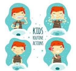 Kids routine actions