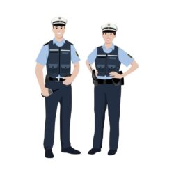 Man and woman Police character