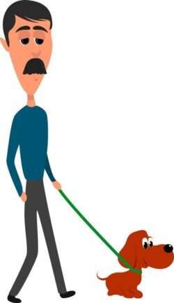 Man walking dog