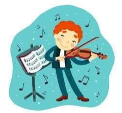 Men playing violin
