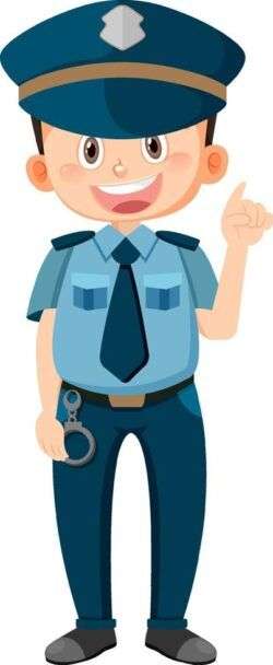 Police officer cartoon character