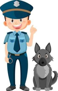 Police officer cartoon character vector