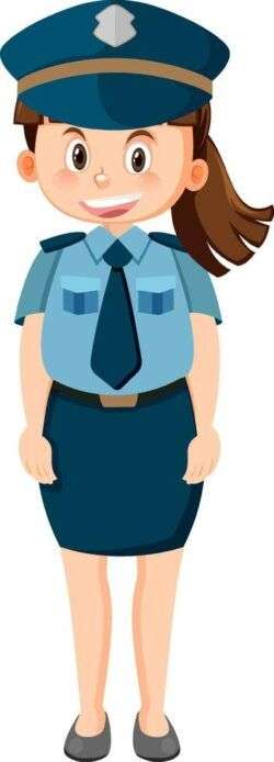 Police officer cartoon character