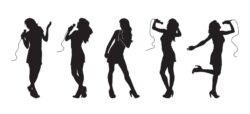 Set Female Singer illustration