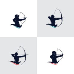 Set of archery logo vector